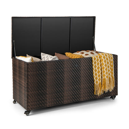 96 Gallon Wicker Outdoor Storage Box
