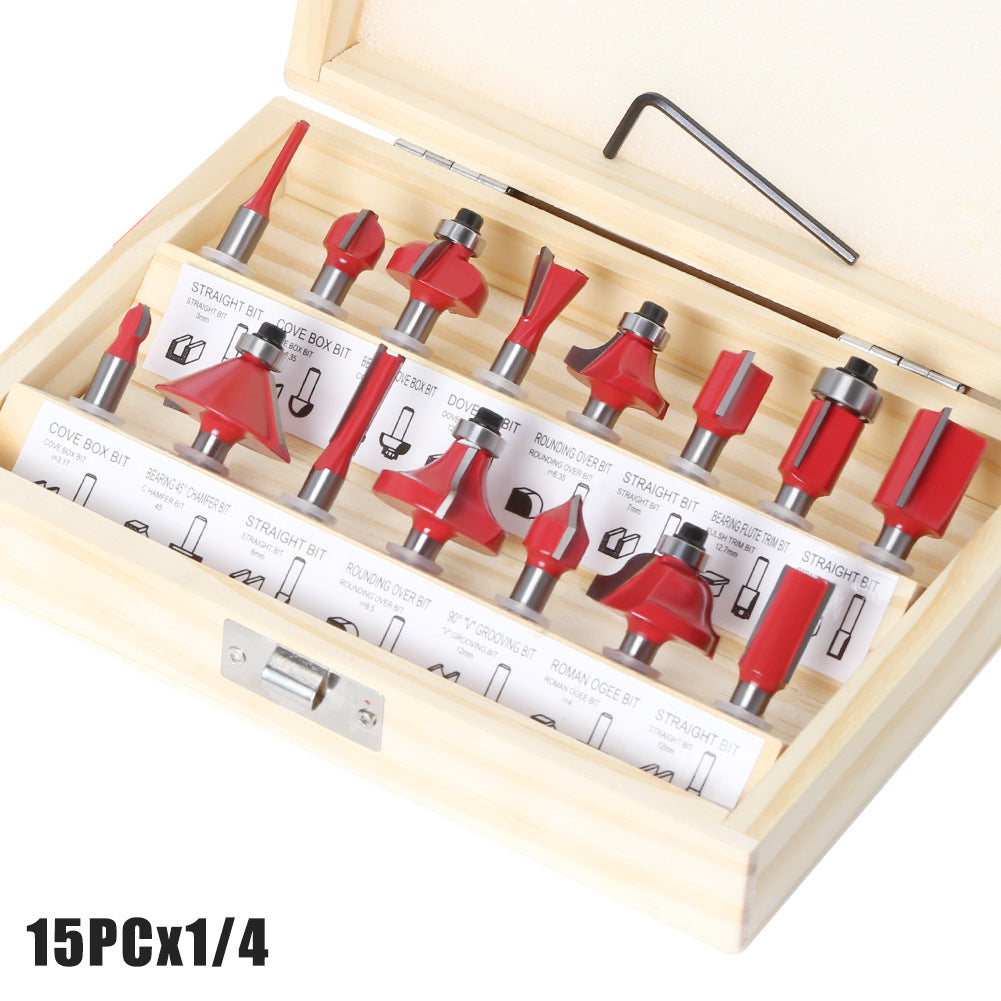 Woodworking milling cutter set