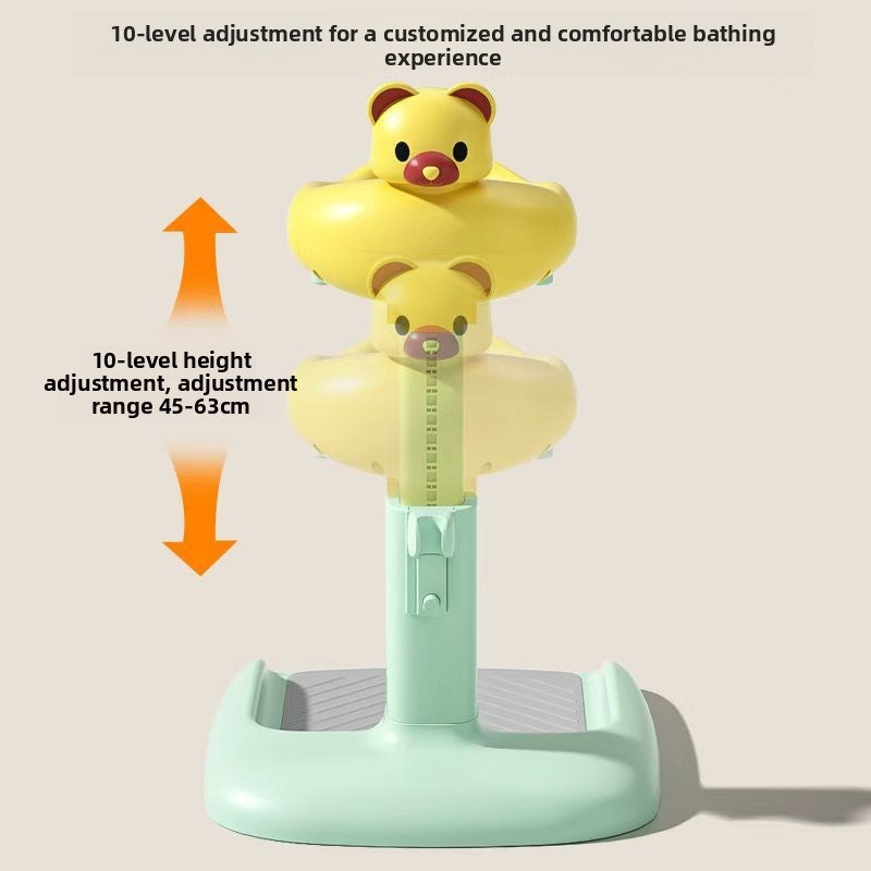 Baby Standing Foldable Non-Slip Adjustable Bath Stand for Home Use