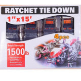 Ratchet Tie Down Straps with Heavy-Duty Tensioner