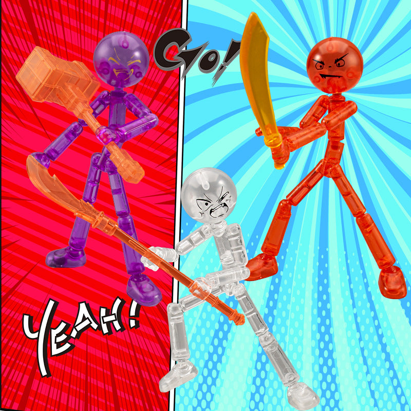 Assembly Stickman Model with Weapons