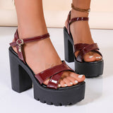 Women's buckle sandals