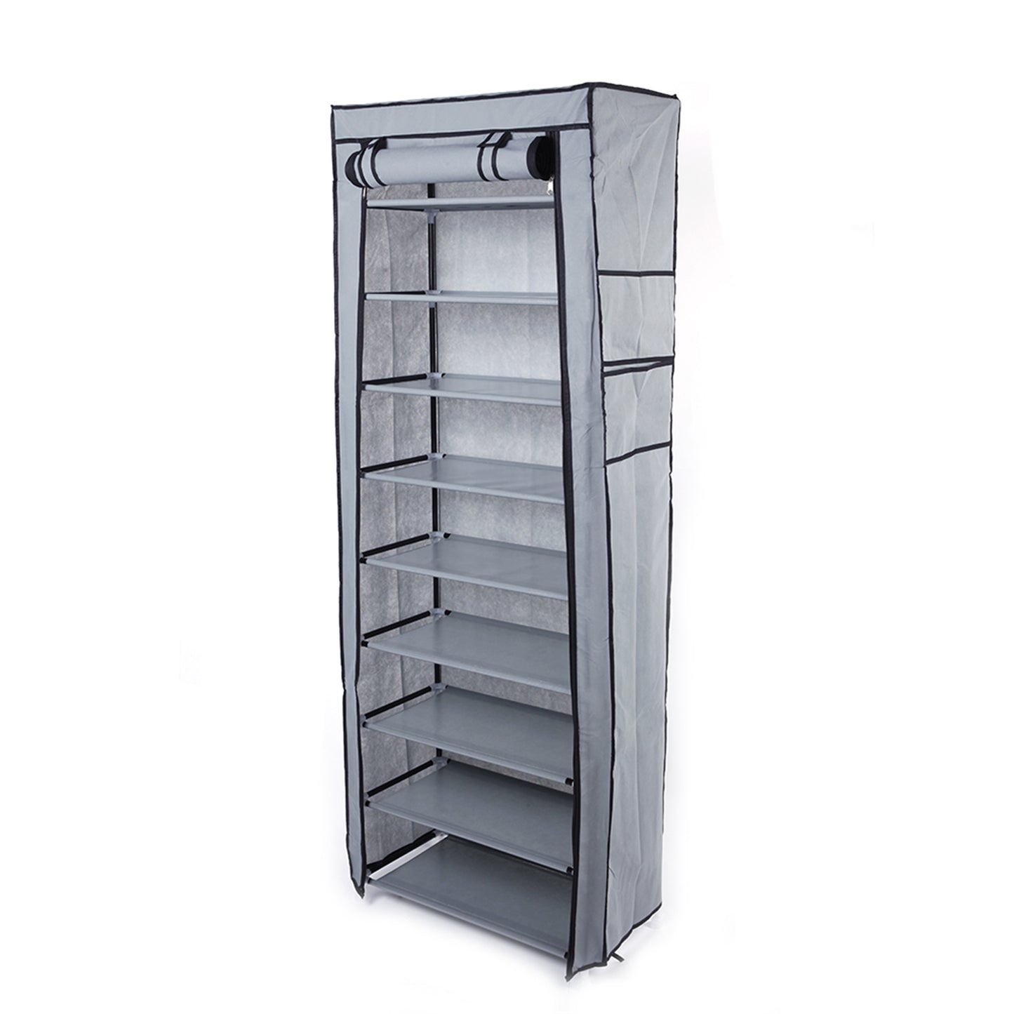 10 Tier Narrow Shoe Rack With Cover