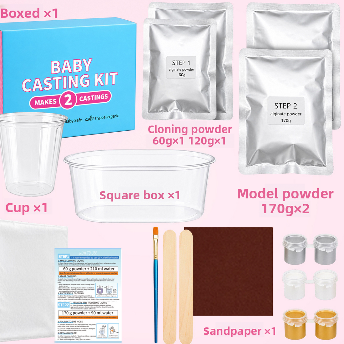 Gypsum Hand Mold Set Baby Hand Footprint Hand Model