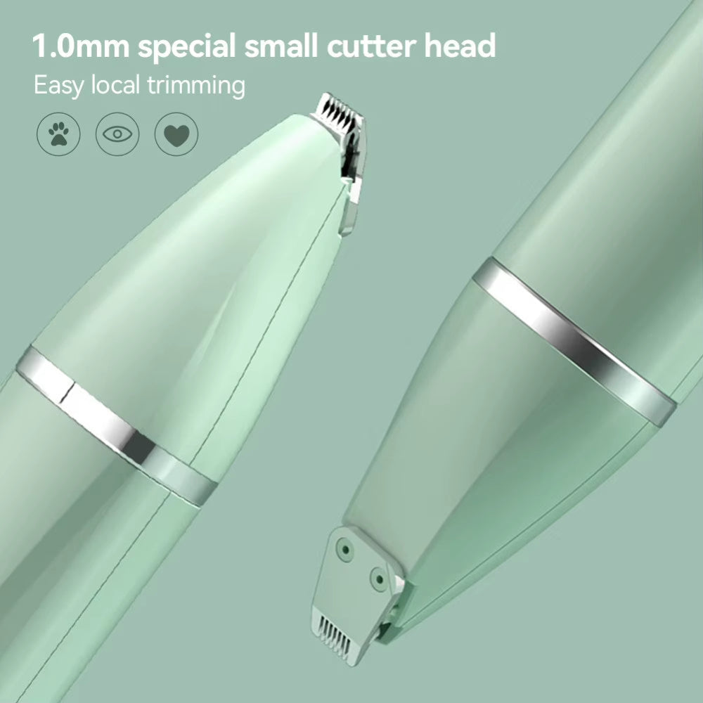 Pet hair trimmer used on a cat coat for calm grooming
