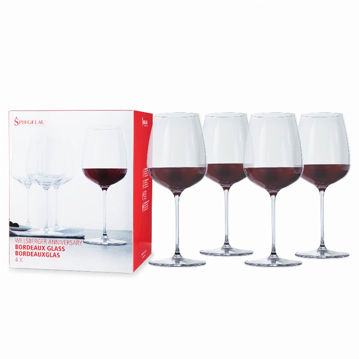 Spiegelau Willsberger Bordeaux Glasses, Set of 4