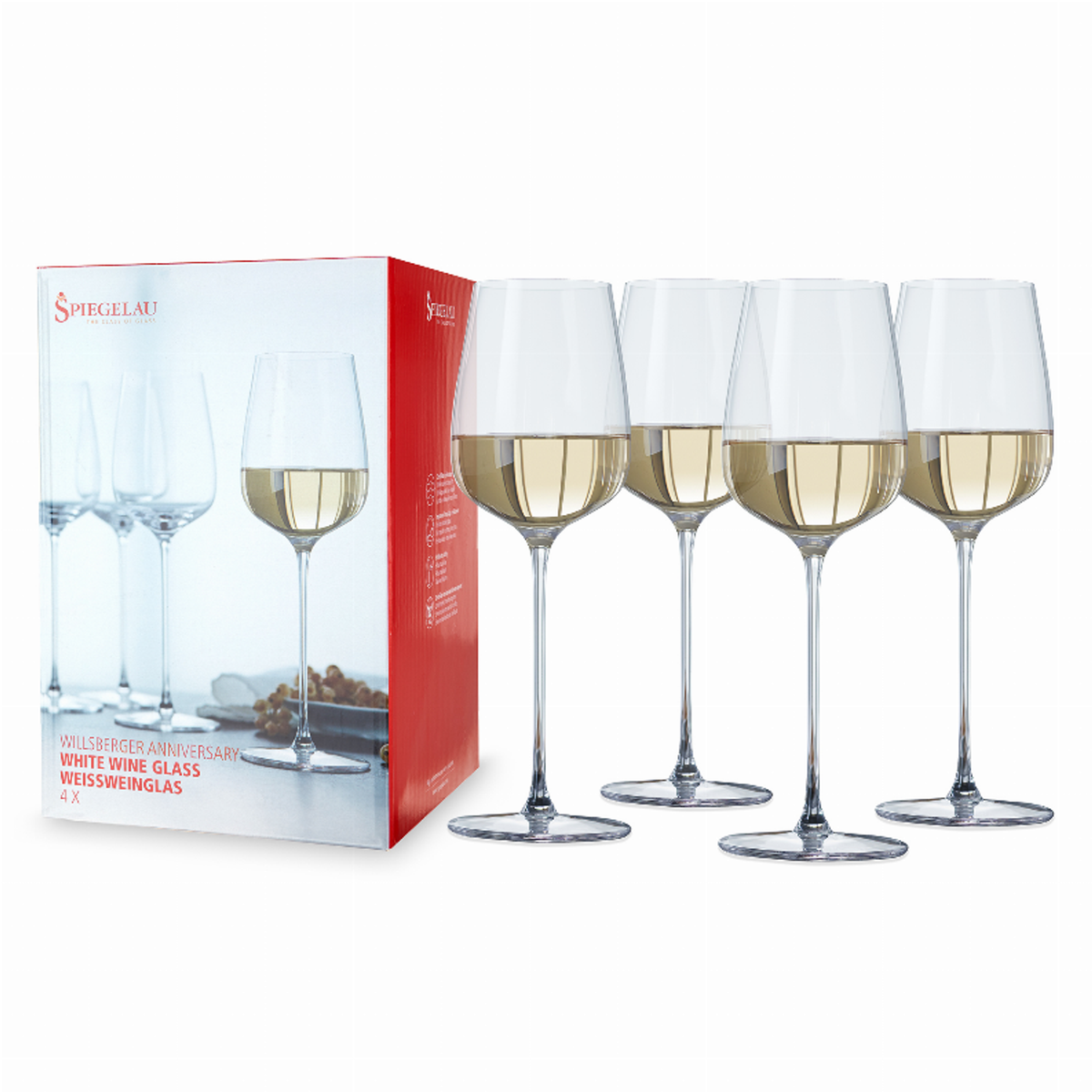 Spiegelau Willsberger Anniversary Wine Glasses, Set of 4