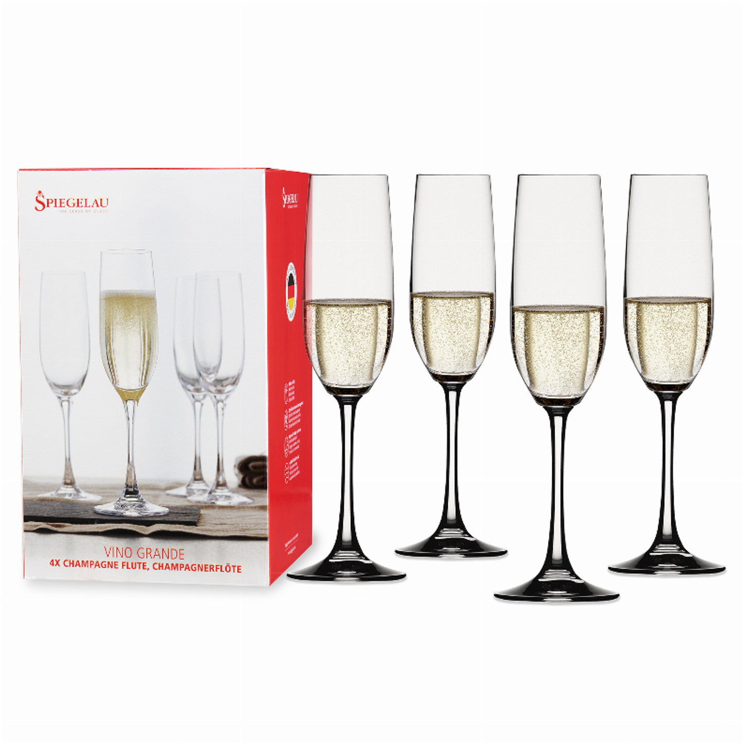 Spiegelau Vino Grande Champagne Glasses, Set of 4