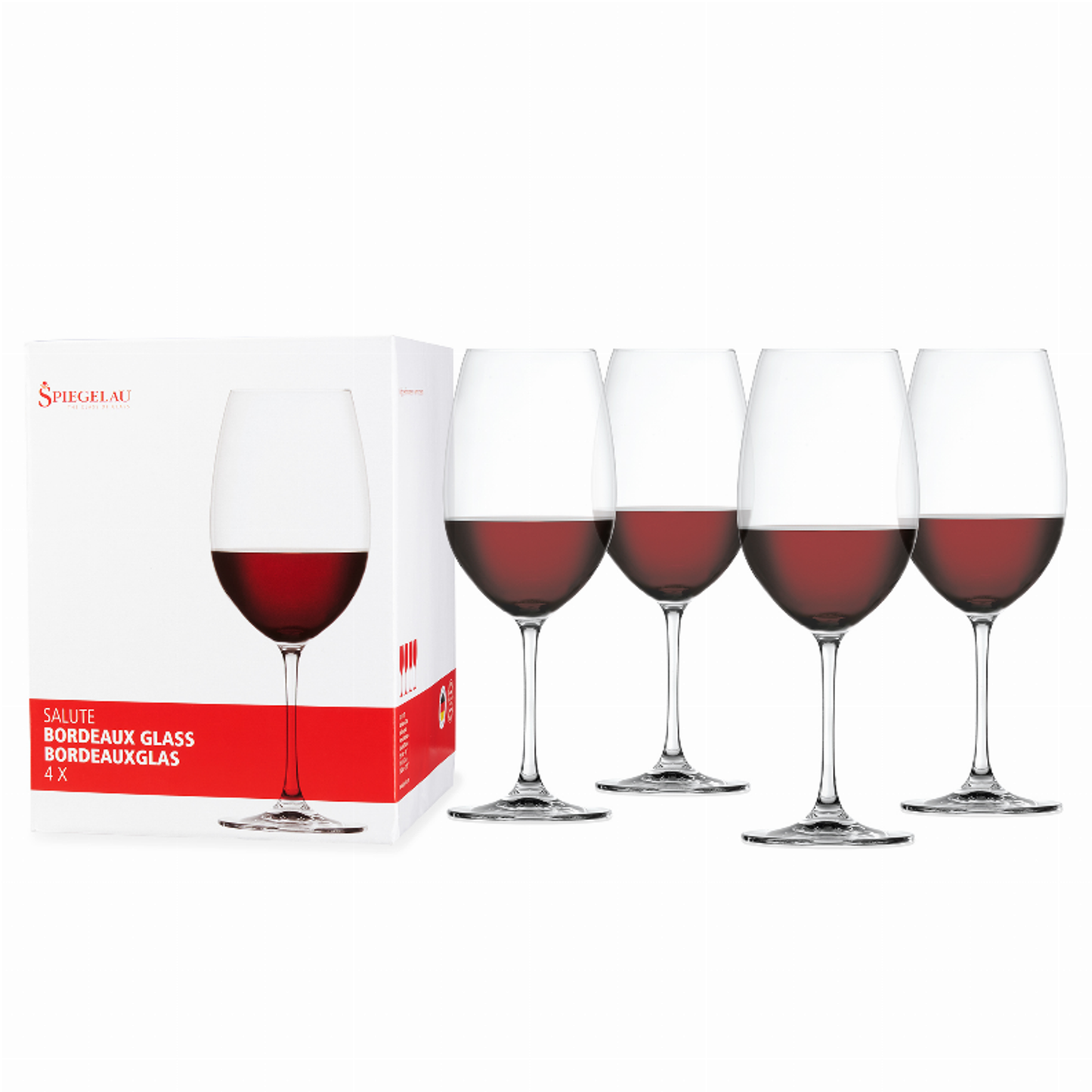 Spiegelau Salute Bordeaux Glasses, Set of 4