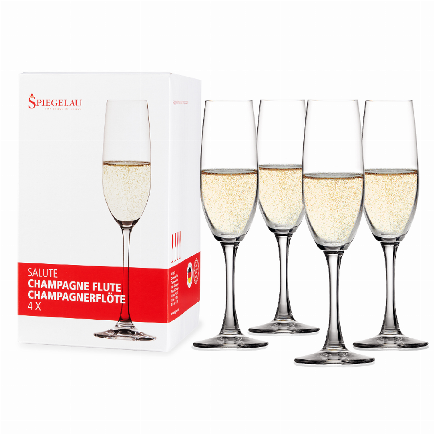 Spiegelau Salute Champagne Flutes, Set of 4