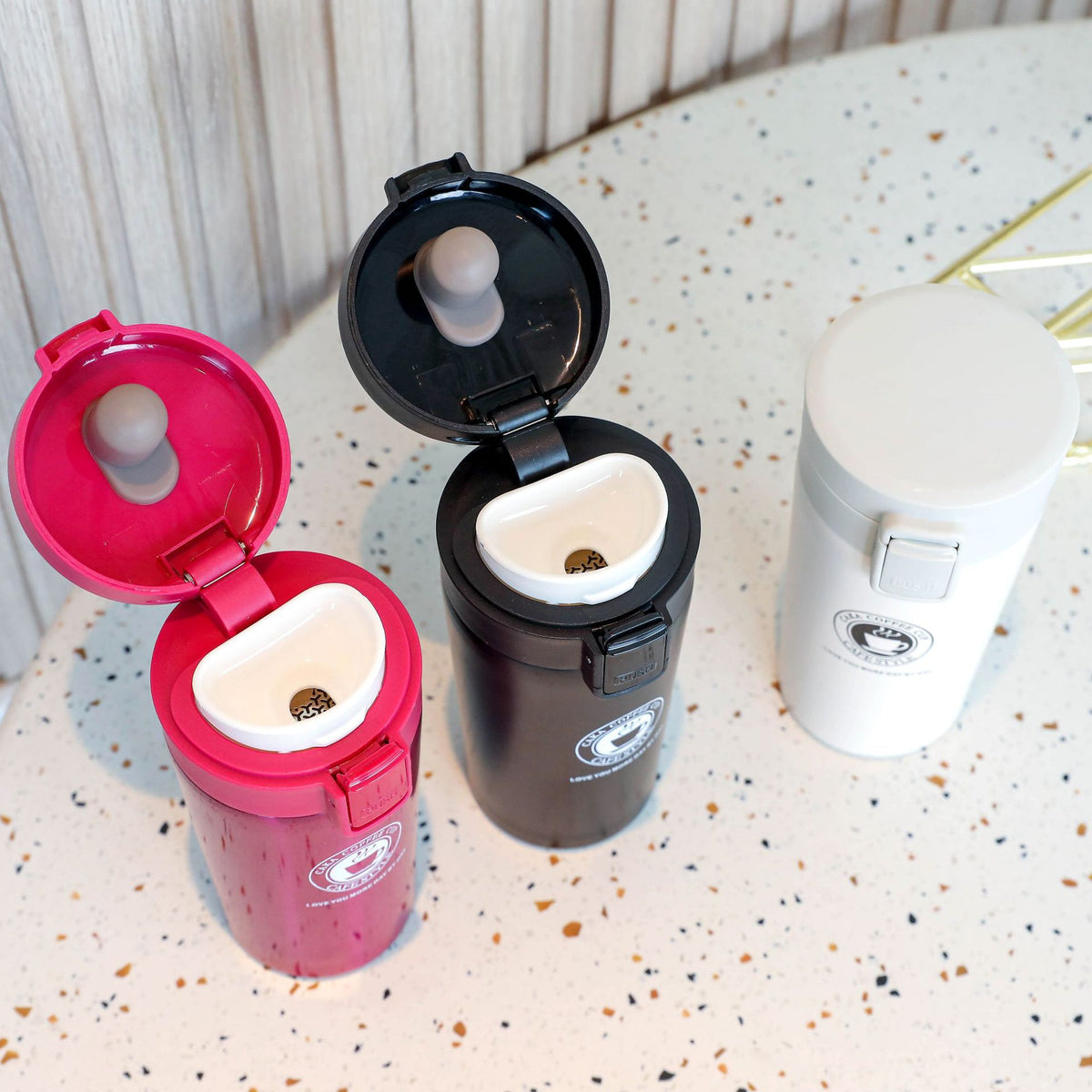 Stainless Steel Bouncing Thermos Cup with Wide Mouth