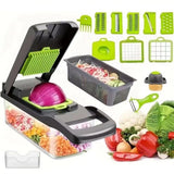 12 in 1 Multifunctional Vegetable Cutter Food Chopper Potato Slicer Carrot Grater Onion Shredder Salad Cutter Kitchen Gadgets