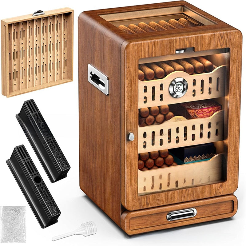Cedar Wood Cigar Humidor with Viewing Window
