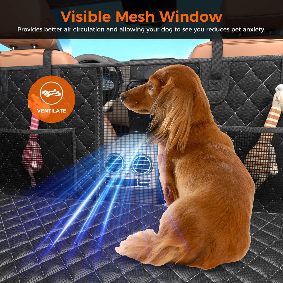 Waterproof Pet Car Seat Cover with Storage Bag