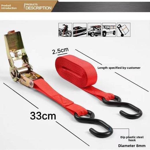 Ratchet Tie Down Straps with Heavy-Duty Tensioner