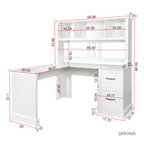 Home Office Computer Desk With Hutch