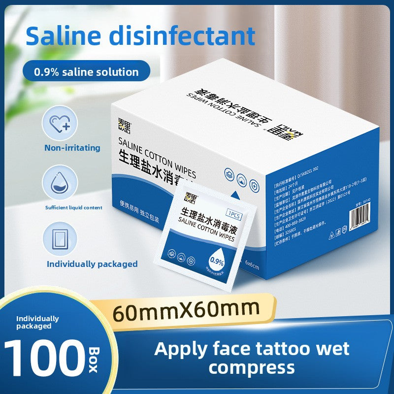 Saline Cotton Cleansing Pads for Skin Care product image 1
