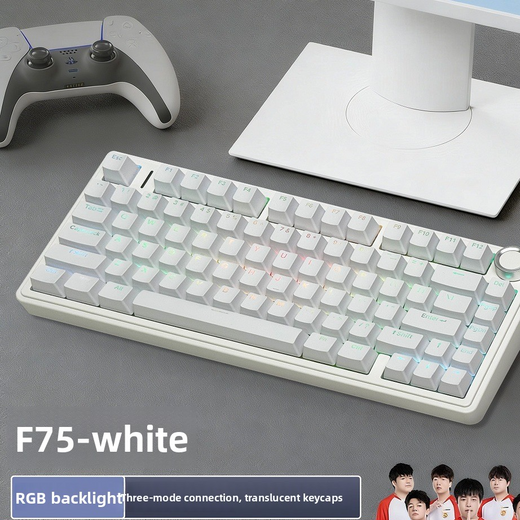 Three-mode mechanical keyboard gasket structure full key hot plug Blue