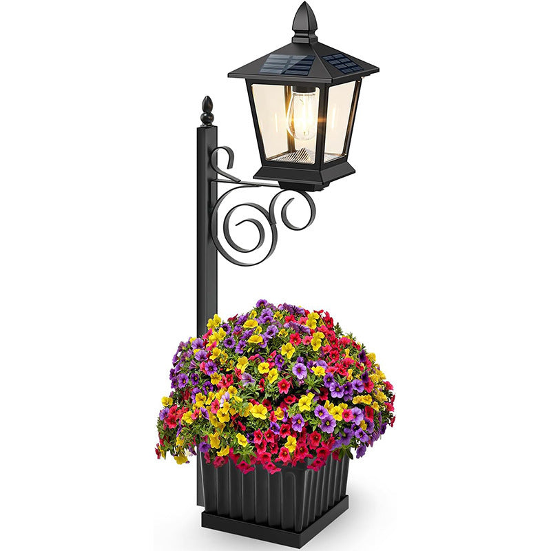 Solar Flower Pot Light Outdoor Garden Decoration