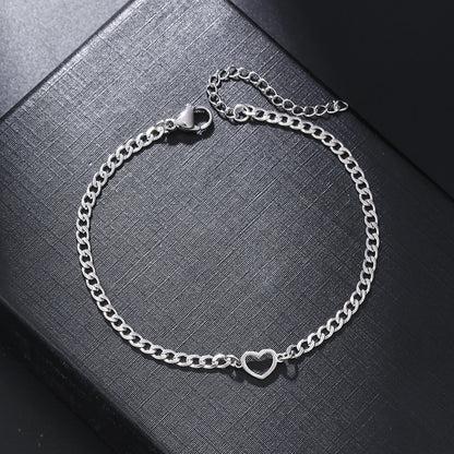 Geometric stainless steel triangle NK chain bracelet men hip hop cross love charm bracelet for women
