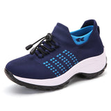Breathable slip-on sneakers with stretch knit upper