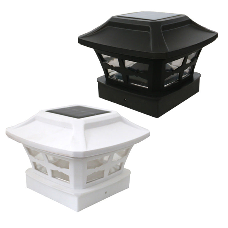 Outdoor Solar Column Light with Dual Color illumination