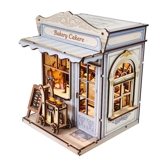 DIY Wooden Bakery Cabin Model with Light product image 4