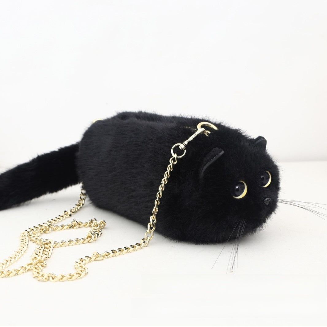Plush Crossbody Cat Bag
