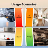 3In1 Carbon Monoxide Detector Plug-In Display with Temperature Humidity Sensor Built-In CO Monitor Alarm Sound Warning