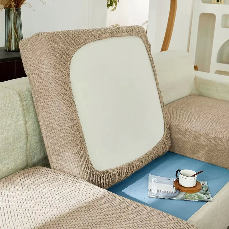 Jacquard Sofa Seat Cushion Cover Thicken Sofa Cover Sofa Slipcover Stretch Sofa Cover Pets Kid Furniture Protector for Home