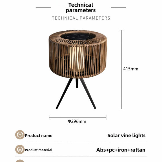 Solar Powered Outdoor Woven Rattan Floor Light Garden & Outdoor product image 5