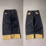 Men's Printed Stretch Denim Pants