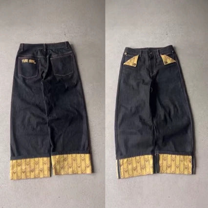Men's Printed Stretch Denim Pants