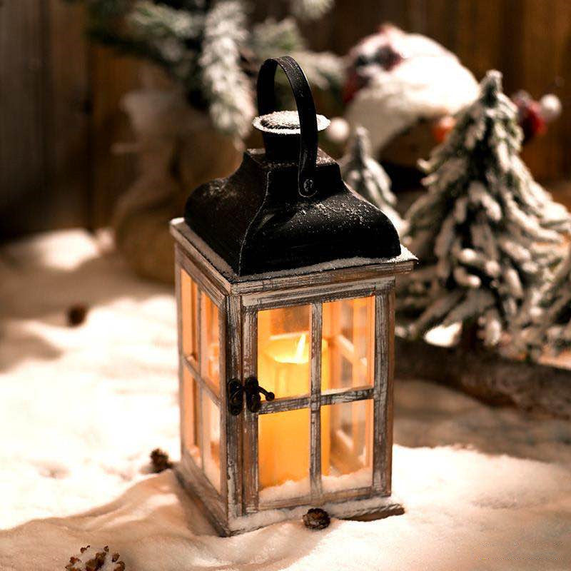 Vintage Portable Iron Candle Lantern