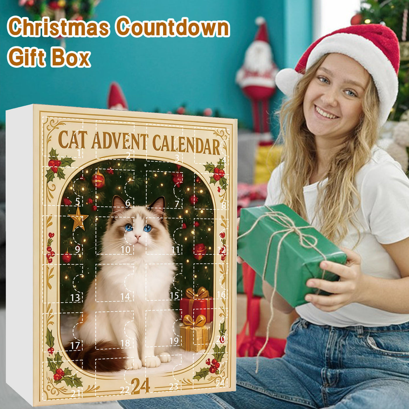 Cat Lovers Christmas Tree Decoration Acrylic Pendant
