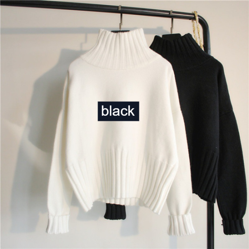 Women's slim fit turtleneck knit sweater in core-spun yarn, photo 8