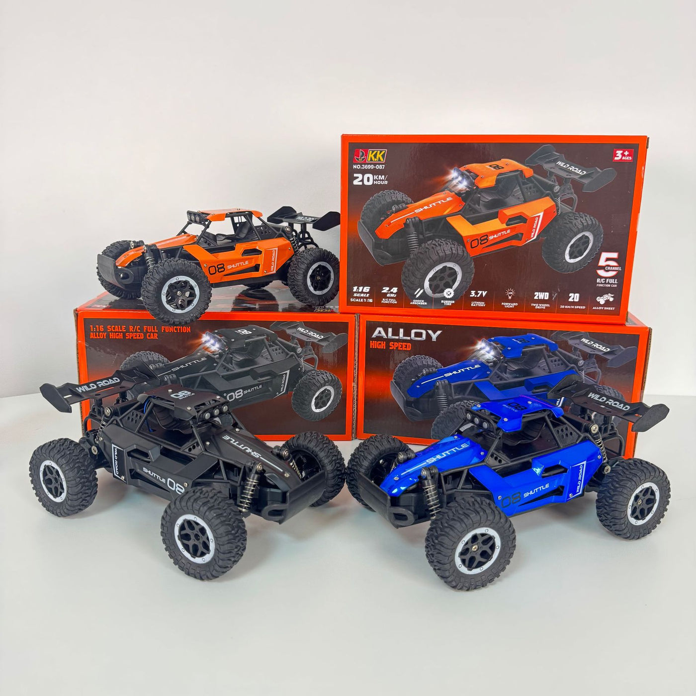 Alloy Off-Road Remote Control Car with LED Lights