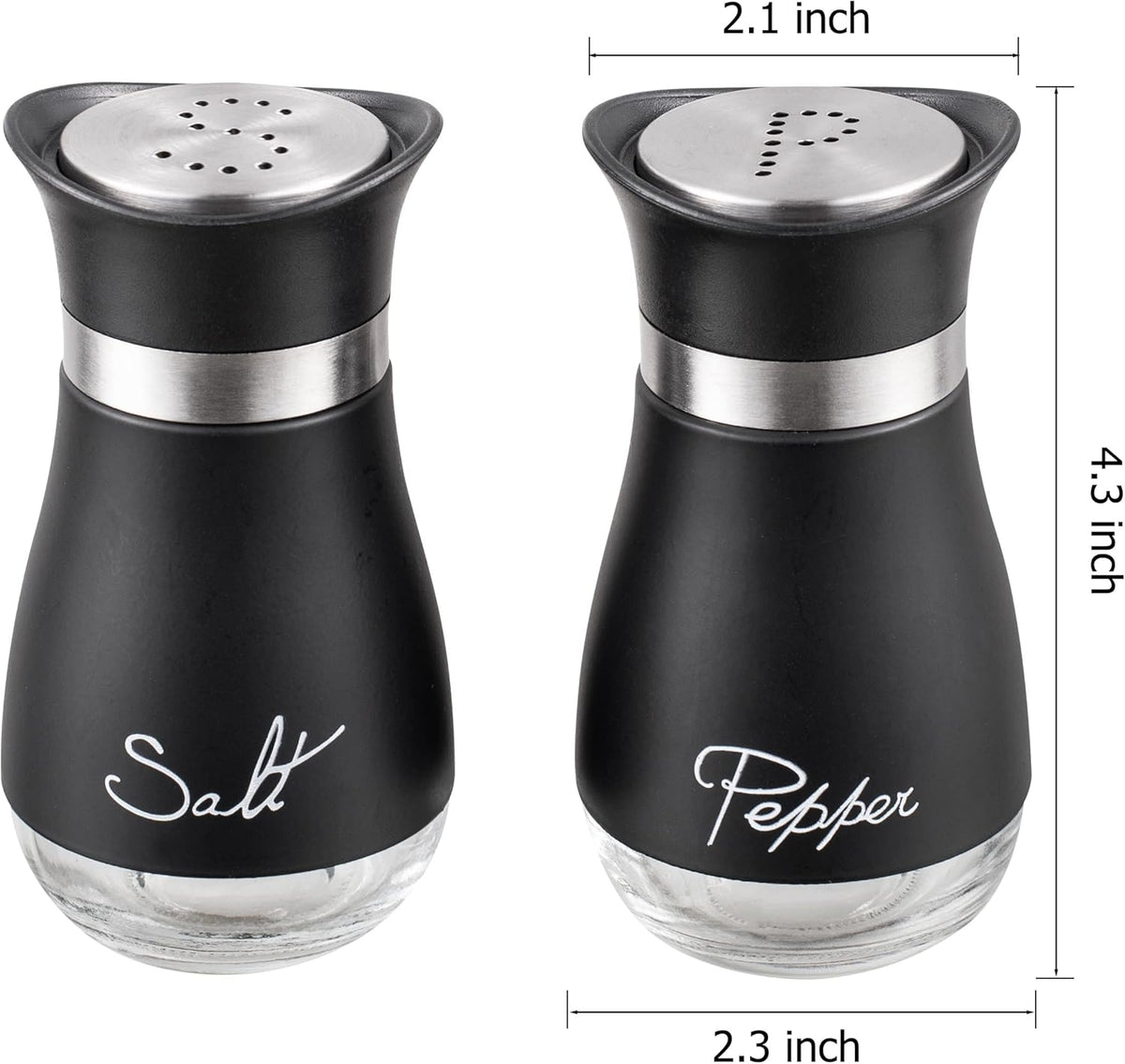 Salt and pepper shakers on dining table