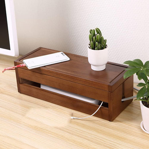 Spot Wooden Desktop Wire Storage Box