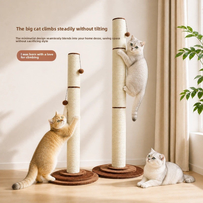 Heightened and thickened cat scratching post