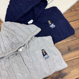 Children's Hooded Bear Embroidered Knitwear