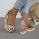 Platform Fish Mouth Wedge Sandals