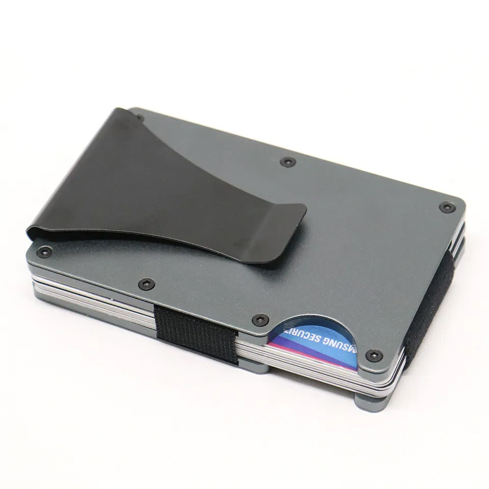 Ultra-Thin Aluminum RFID Blocking Metal Card Holder Case for Men