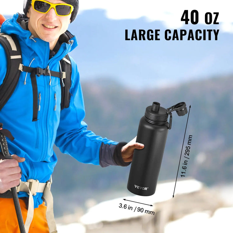 40oz insulated bottle leak-proof lid