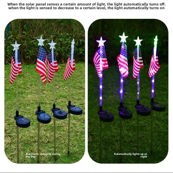 Solar Powered Flag Garden Light Outdoor & Pond Lighting product image 4