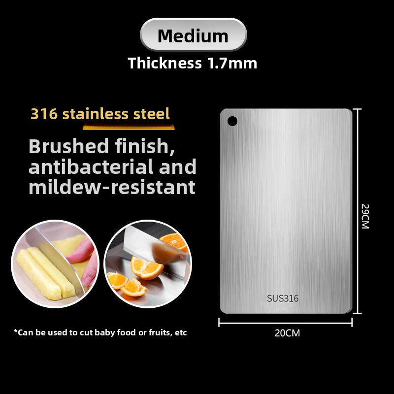 Thickened, moisture-resistant 304 stainless steel cutting board