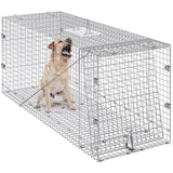 42 inch live animal cage trap door open detail