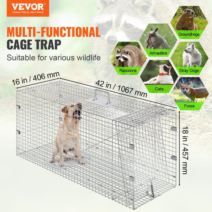 42 inch live animal cage trap trigger plate