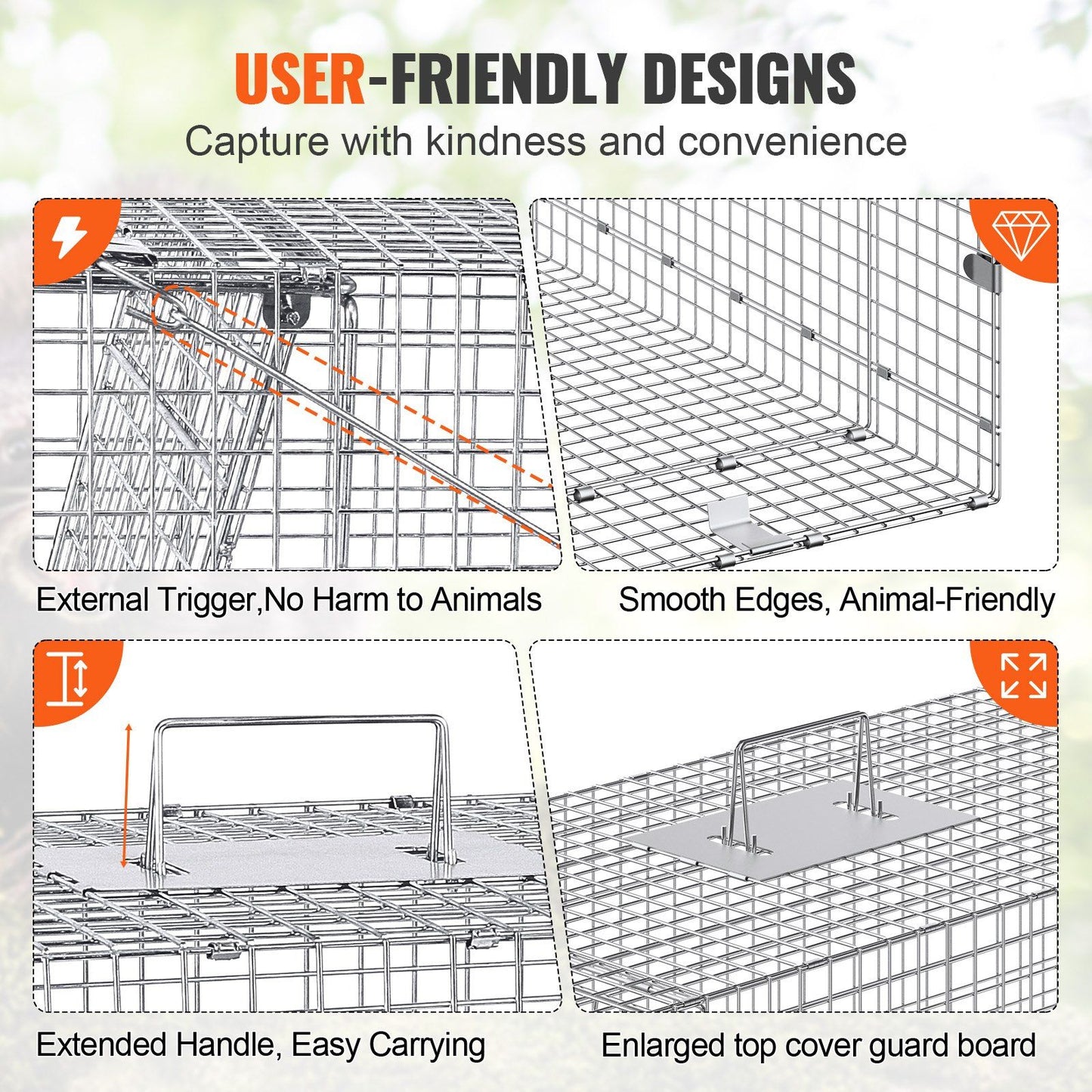 42 inch live animal cage trap welded mesh