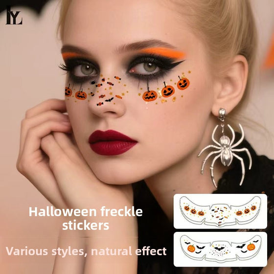 Halloween makeup tattoo stickers waterproof freckle stickers